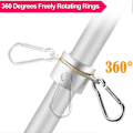 Miniatyrbillede 3 af 5: 2 stk. Flagstangringe Anti-Wrap Flagstang Klips Sving 360° Roterende Flagstang Flag Montering Ringe