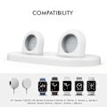 Miniatyrbilde 2 av 5: AHASTYLE PT116 for Apple Watch Dual Position Ladestativ Smart Watch Lader Holder Base - Hvit