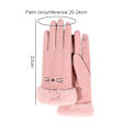 Miniatyrbild 2 av 5: Vinterhandskar För Dam, Touch Screen Handskar Handskar Vinter Dam Varm Cykling Xs-xxxl Pink M