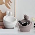 Miniatyrbillede 4 af 5: Krammende Par Kunst Dekorativ Skulptur Nordisk Boho Abstrakt Par Statue Elegant Minimalistisk Senge