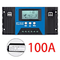Miniatyrbillede 4 af 5: 100A MPPT Solcelle Opladningscontroller Dobbelt USB LCD Display 12V/24V Auto Solcellepanel Oplader Regulator med Belastning