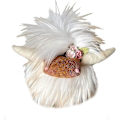 Miniatyrbild 1 av 4: Handgjord Highland Cow Gnome, Farmhouse Nordic Dwarf Heminredning White