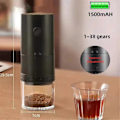 Miniatyrbilde 2 av 5: Oppladbar USB Elektrisk Kaffekvern - Bærbar 38 Gir Justerbar Mini Kaffemaskin, Ideell f