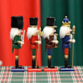 Miniatyrbillede 3 af 5: 4x Nøddeknækker Figur Træ Nøddeknækker til Festlige Pejsfest Favoriserer