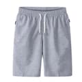 Cargo Shorts Elastisk Midja Tunn Lös Ficka Dragsko Cargo Shorts Light Grey 2XL