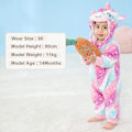 Miniatyrbild 5 av 5: Unisex baby Vinter Höst Flanell Huva Romper Cosplay Jumpsuit Hög kvalitet Unicorn 2 5 Months