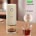 Miniatyrbilde 3 av 5: Oppladbar USB Elektrisk Kaffekvern - Bærbar 38 Gir Justerbar Mini Kaffemaskin, Ideell f