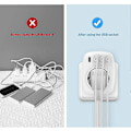 Pikkukuva 3 / 5: Usb-pistorasia, 5-osainen pistorasia-adapteri, 1 euro-pistorasia, 3 Usb, 1 Type-c, monipistorasia-adapteri