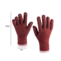 Miniatyrbild 3 av 5: Kvinna Vinter Varmstickade Full Finger Handskar Herr Solid Woolen Touch Screen S-xl Style5