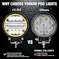 Pikkukuva 4 / 5: 2x 4 Tuuman 200W LED Työvalo Combo Spot Flood Off Road Ajo Sumuvalo