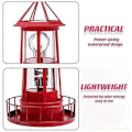 Miniatyrbild 4 av 5: LED-solcellsdriven fyr, 360 graders roterande utebelysning A
