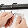 Miniatyrbillede 5 af 5: 12x Bruse Ringe Bruseforhængsringe, Stykke Bruseforhængskroge, Bruse
