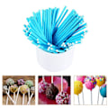 Miniatyrbilde 3 av 4: 100 stk./sett Fargerike Lollipop-pinner Cake Pop-pinner for godteri Sjokolade 10 cm Blå