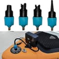 Oppustelig SUP Pump Adapter Kompressor Luftventil Konverter Med 4 Luftventil Dyser