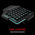 Miniatyrbillede 3 af 5: Enhånds Gaming Tastatur - RGB Baggrundsbelyst 35 Taster Bærbart Mini Gaming Keypad - Ergonomisk Spilcontroller Computer Desktop PC Mac Gamer
