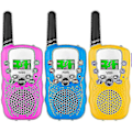 Miniatyrbillede 1 af 5: Walkie Talkies til børn, 3 stk., 4,8 km rækkevidde med baggrundsbelyst LCD-lommelygte