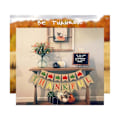 Miniatyrbilde 5 av 5: Happy Thanksgiving Banner Hengende Høst Høst Plakat Bakgrunnsbanner for Thanksgiving Day Party