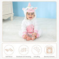 Miniatyrbild 4 av 5: Unisex baby Vinter Höst Flanell Huva Romper Cosplay Jumpsuit Hög kvalitet White 2 5 Months