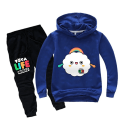 Miniatyrbild 2 av 5: Toca Life World Hoodie Byxor 2st Set Barn Tecknad Toca Boca Life World Print Sportdräkt Baby Pojkar Kläder Toddler Outfits Auburn 150(11-12T)