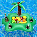Miniatyrbild 4 av 5: Uppblåsbar Kokospalm Dryckeshållare Grön Bärbar Flytande Dryck Sallad Frukt Serveringsbar Pool Flyta Festtillbehör Sommar Strand Fritid Kopp Bo