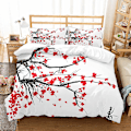 Miniatyrbild 1 av 2: Cover Blossom 3d Printed Sängkläder Set Påslakan Quilt Cover Örngott Barn Present Färg 1 AU single 140x210cm
