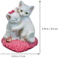 Miniatyrbillede 3 af 5: Kattefigurer Valentinsdagsgaver Resin Killing Kagepynt Fødselsdagsgave til Børns Soveværelsesindretning (Hvid)
