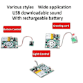 Miniatyrbillede 2 af 5: USB Optagelses Musikmodul DIY MP3 Optagelig Lydmodul USB Downloadbart Lydmodul, Lys Con
