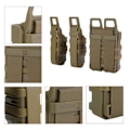 Miniatyrbild 4 av 5: Taktisk Molle Hölster Magasinväska Gevär Pistol Magasin Ficka Set för Militär Jakt (Sandfärg)