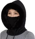 2 i 1 Vintermössor Stickad Mössa Varm Mössa Halsduk Set Vinter Stickad Mössa med Fleece Foder Dam Vindtät Mössa Kall Skidmössa