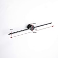 Miniatyrbillede 2 af 5: 40CM Håndklædeholder - Vægmonteret Håndklædeholder i Aluminium - Håndklædehylde - Justerbar - til Badeværelse, Køkken, Badeværelse (Sort)