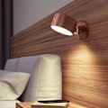 Miniatyrbillede 3 af 5: LED Vægskinne Batteridrevet Vægskinne med USB Opladning Trinløs Dæmpning Ledningsfri Lys (Sort)