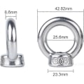 Miniatyrbilde 2 av 5: 8 stk. Ringmutter Rustfritt Stål, M10 Ringmutter Øyebolt Øyemutter Øyebolt Øyemuttere Maskinvare Ringformet Hunn Gjenget Festeskrue For Tau Montering Løfting