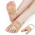 Miniatyrbillede 1 af 5: 1 par mesh stof knyst korrektion til storetå hallux valgus separator lille tå ortopædisk støtte, L