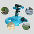 Miniatyrbilde 5 av 5: Sprinklerdyser 360 Graders Automatisk Roterende Vannspray Hage Plen Automatisk Sprinkler Vanning Vanningsutstyr grå