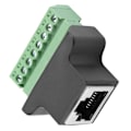 Miniatyrbillede 5 af 5: Ethernet RJ45 Hun Til Skrue Terminal 8 Pin CCTV Digital DVR Adapter Konnektor