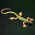 Miniatyrbillede 4 af 5: Kunstig Øgle Fadeless Levende Farverig Reptil Øgler Legetøj Festartikler Blå