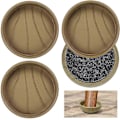 Miniatyrbilde 1 av 5: Filt Gulvkopper Hjul, 60mm 2.4 tommer Sklisikker Gulvbeskytter for Møbelføtter, Stolbein, Tre, Laminatgulv, 4 stk