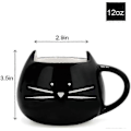 Miniatyrbillede 1 af 2: Sød Keramisk Kat Kaffekrus 35 cl Katteelskere Kitty Te Krus Gaver Til Kvinder Piger Sort-Yvan