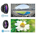 Miniatyrbillede 4 af 5: Universelt telefonkameralensesæt, 0,45X vidvinkel og 12,5X makro clip-on linser til iPhone og de fleste Android smartphones.