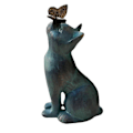 Miniatyrbillede 1 af 5: Kat og Sommerfugl Nysgerrighed Have Statue, Nysgerrig Kat Sommerfugl Have Statue Dekoration Kat Skulptur Dyrefigurer