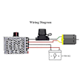 Miniatyrbilde 4 av 5: 7-70v 30a PWM DC Motor Hastighetsregulator Bryterkontroll 12v 24v 36v 48v Med 30 Amp Sikring