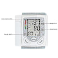 Miniatyrbild 3 av 5: Digital Blodtrycksmätare för Handleden Automatisk Digital Pulsmätare LCD-Display Justerbar Manschett
