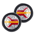 Miniatyrbillede 3 af 5: 2 stk. 12V 24V LED Rund Bil Baglygte Bremse Stop Side Markør Blinklys Advarselslampe Lastbil