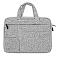 Miniatyrbilde 2 av 3: Laptopveske Vanntett Oxford-stoff Dobbel Glidelås Bærbar Laptop Beskyttende Erme Lys Grå Lys Grå 15 Tommer