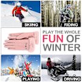 Miniatyrbild 5 av 5: Vinterhandskar För Dam, Touch Screen Handskar Handskar Vinter Dam Varm Cykling Xs-xxxl Pink M