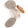 Miniatyrbillede 5 af 5: Hornknapper 16 Par Træ PU Læder Hornknapper Toggle Knap Horn Toggle Syning, til Frakke, Jakke, DIY Dekoration, 16cm