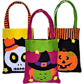 Miniatyrbilde 1 av 5: Halloween Godteposer Festgaver 3 stk. Tote Gjenbrukbare Gresskar Gaveposer for barn Knask eller Knep-poser