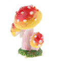Miniatyrbilde 1 av 5: 2X Miniatyr Sopp Figur Dekor Hode