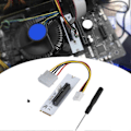 Pikkukuva 1 / 3: NGFF M.2 Key M - PCI-E Express 4X -nousukorttisovitin LED-jännitteen ilmaisimella ja isolla 4P-virtaliittimellä C