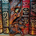 Miniatyrbillede 4 af 5: Halloween Figurer Tilføjer Festlig Atmosfære Levende Udtryk Horror Form Figurer Model Kreativt Bordpynt Simulation Monstre Skelet Bookno